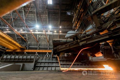钢铁厂厂房热钢浇注照片-正版商用图片14zpqh-摄图新视界